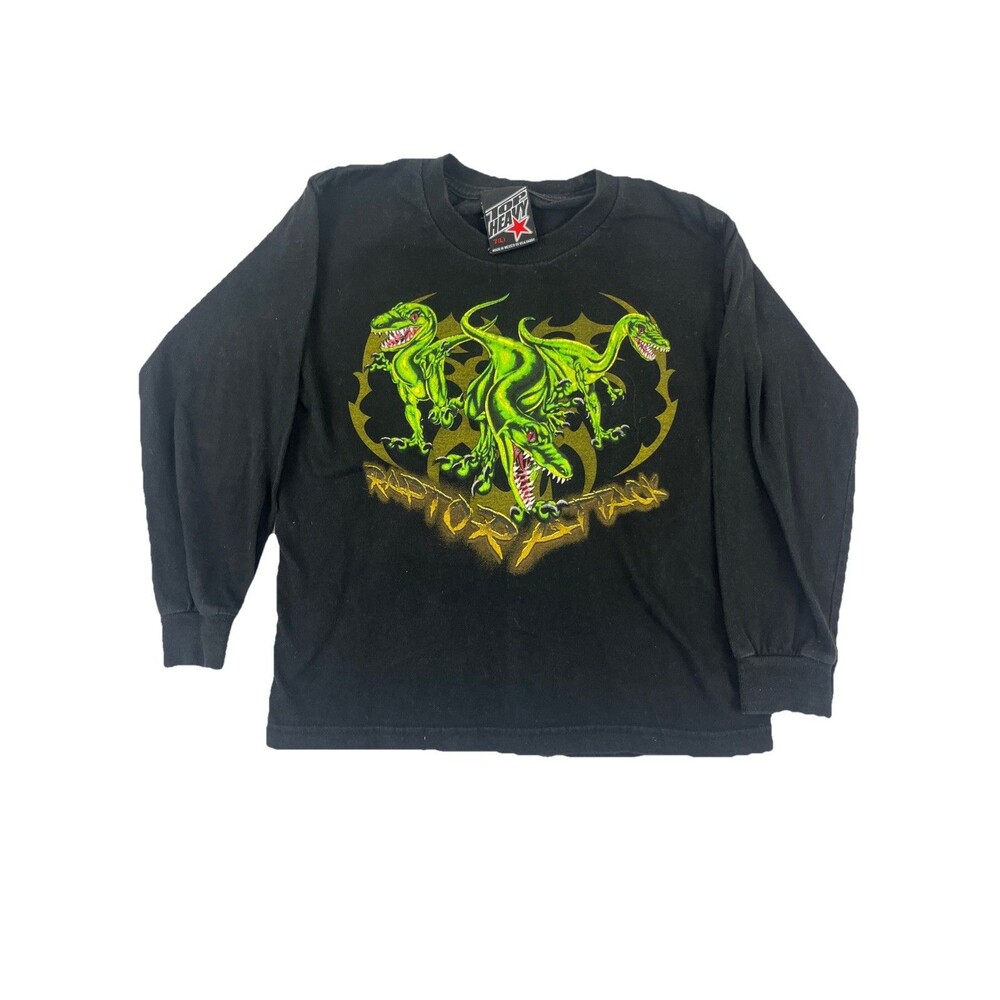 Y2k Top Heavy Raptor Attack T-Shirt 🔥 Sz 7(Large) YOUTH